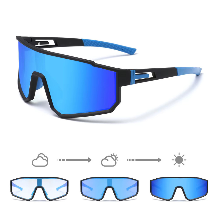 KINGSEVEN Sportsonnenbrille, Vollrand, blue, Unisex, Kunststoff - Bild 2