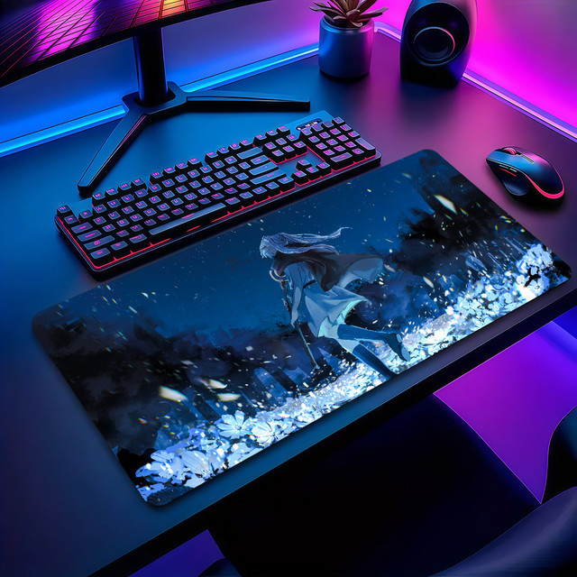 Japan F-Frieren Mauspad Blau, rutschfest und verdickt für Gaming und Büro - Bild 1