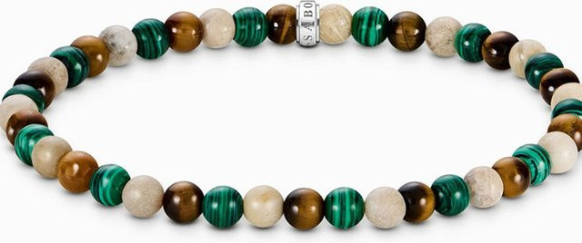 Thomas Sabo Bead Armband, 925 Silber, Unisex, Erd- und Grüntöne - Bild 1