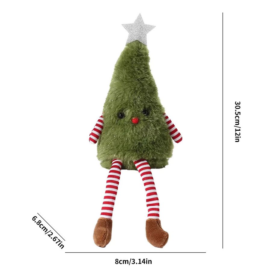 Niedliche Plüsch-Weihnachtsbaum-Puppe von XEZ als Weihnachtsdekoration für dein Zuhause und Partys - Bild 4