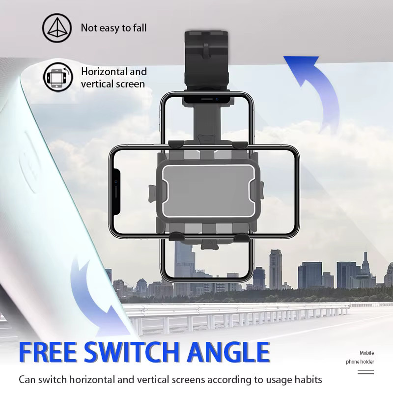 BLALION Universal-Clip-Autotelefonhalter in Schwarz, 360 Grad drehbar und einziehbar, Smartphone-Halterung für GPS und Dashcam - Bild 3