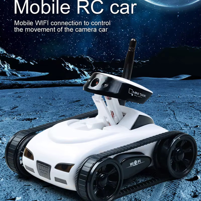JIKEFUN RC Kamera Tank, FPV WIFI, ferngesteuert, Weiß - Bild 2