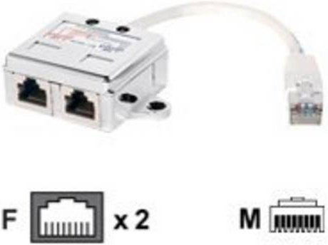 Equip Netzwerk-Splitter RJ-45 Adapter Ethernet LAN transparent - Bild 1
