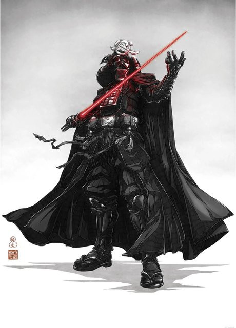 Komar Wandbild Star Wars Vision Samurai Dark Lord Paper Poster, Rot, B: 50 cm, H: 70 cm - Bild 1