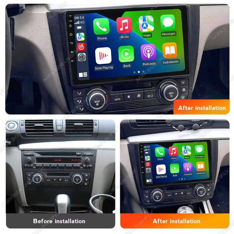 NaviFly 9-Zoll 2Din Android 14 Autoradio Multimedia-Videoplayer mit GPS und Bluetooth in Schwarz für BMW 1er Serie E81 E82 E87 E88 AT 2004-2011 - Bild 2
