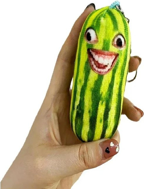 Yiran Health & Beauty Wassermelone Streifen Plüsch-Schlüsselanhänger, ab 0 Jahren - Bild 1