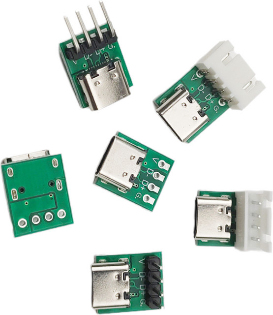 ZSDZFYLLK USB-C auf XH2.54 4-Pin Power Adapter Board mit geraden oder gewinkelten Pins für Datenkabel-Tests - Bild 1