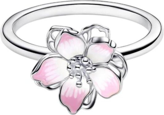 Damenring 925 Silber, Kleeblatt Alphabet Herz Blume, Damen - Bild 1