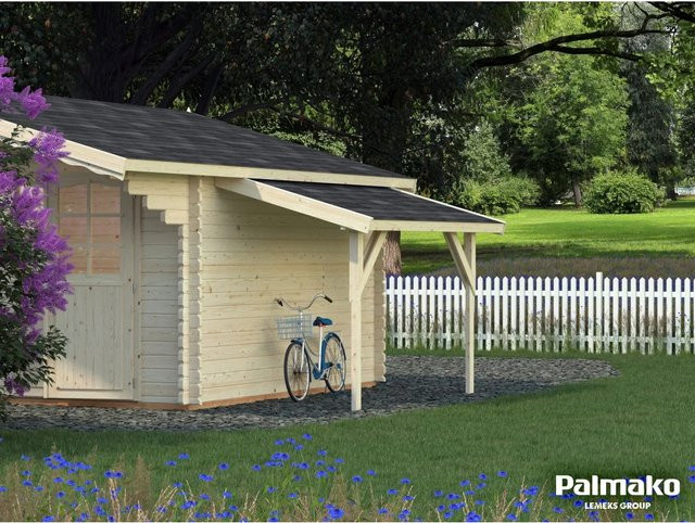 Palmako Schleppdach für Holz-Gartenhäuser aus Fichtenholz in Beige, Breite: 144 cm, Tiefe: 290 cm - Bild 1