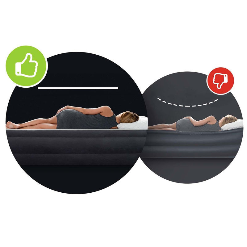 Intex Queen Comfort Elevated Airbed Luftbett in Beige und Braun, B/T/H: 152 x 203 x 51 cm - Bild 6
