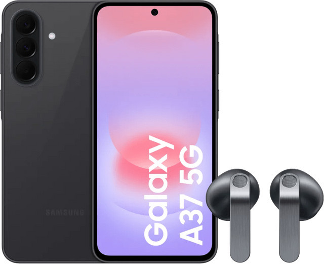 Samsung Galaxy A37 5G Smartphone 128GB Schwarz und Samsung Galaxy Buds4 Schwarz im Set - Bild 1