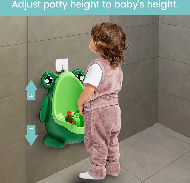 momo&dudu Urinal für Jungen in Form eines Frosches zum Töpfchentraining, Farbe: Grün - Bild 1