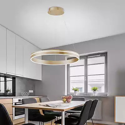 Paul Neuhaus Q-Vito LED-Pendelleuchte Ring Messing dimmbar mit Fernbedienung, Durchmesser: 59 cm - Bild 2