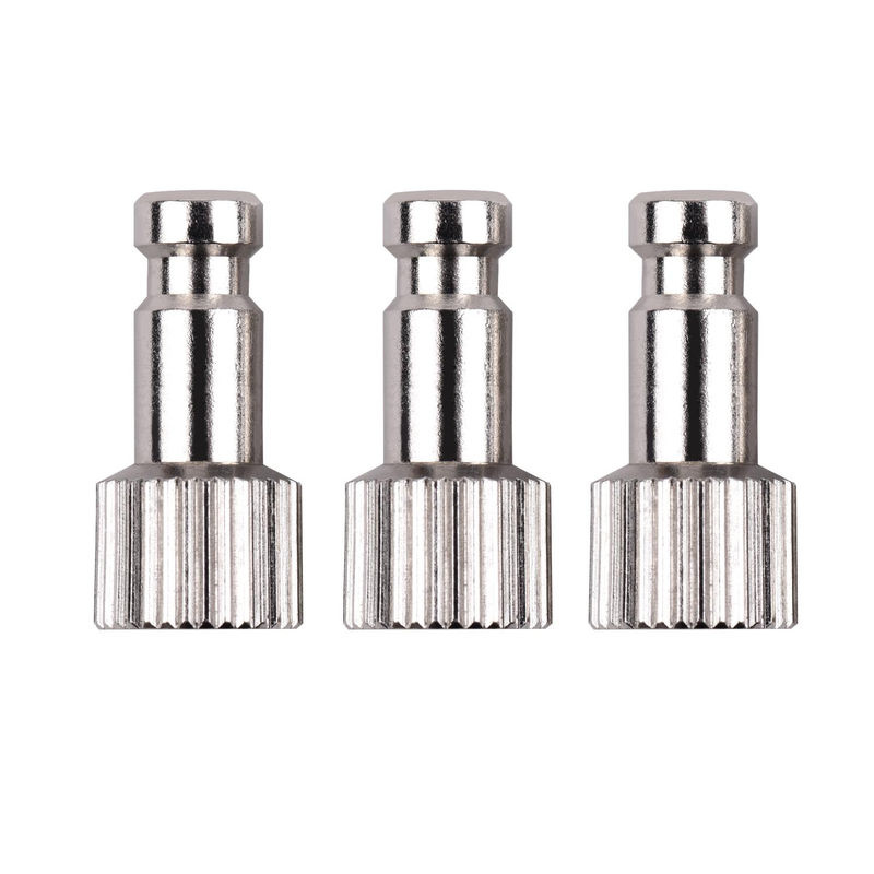 TOMTOP JMS Airbrush-Schnellkupplungs-Entriegelungsarmatur aus Messing, 3-teiliges Set mit Außengewinde, silber, kompatibel mit 14-Zoll-BSP-Innengewinde - Bild 2