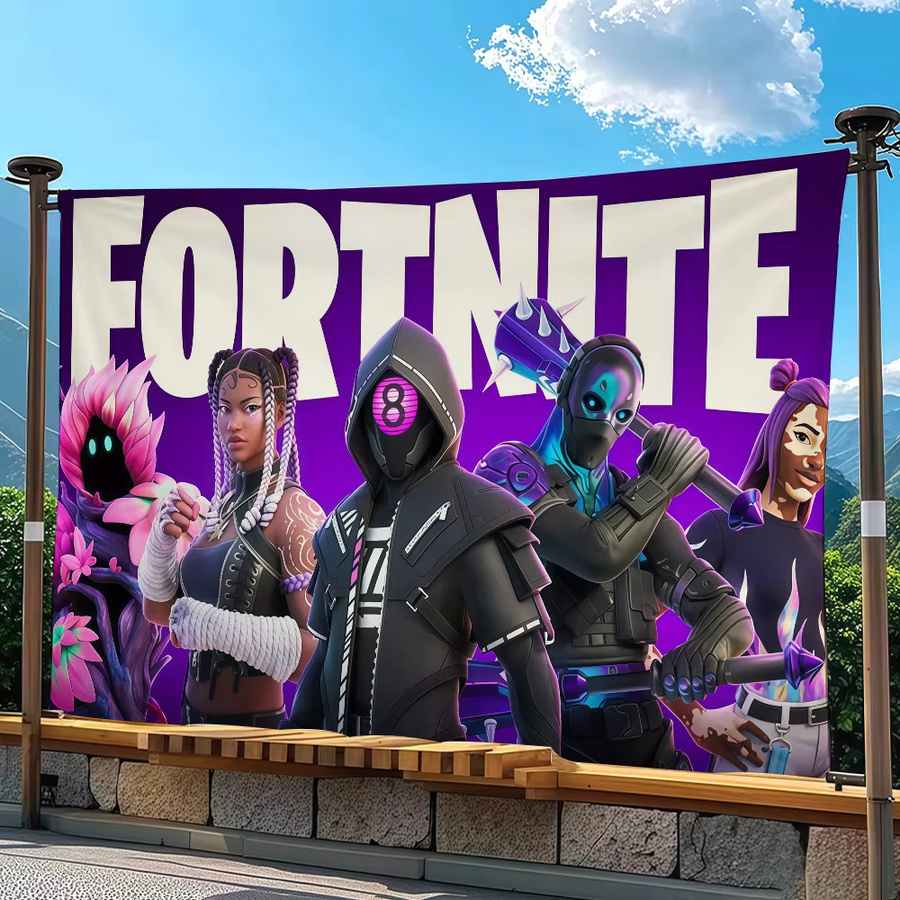 Fortnite Wandbanner als dekorative Flagge in Multicolour für Party und Innenbereich - Bild 5