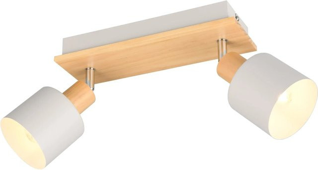 Trio Strahler Shanti LED aus Metall und Holz in Warm-Grey B/T/H: 30 x 19,5 x 17,5 cm - Bild 1