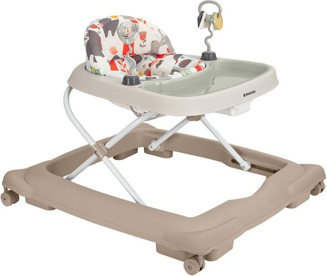 Kikka boo Lauflernhilfe Paleo, faltbar, höhenverstellbar, Stopper, Räder drehbar, beige - Bild 1