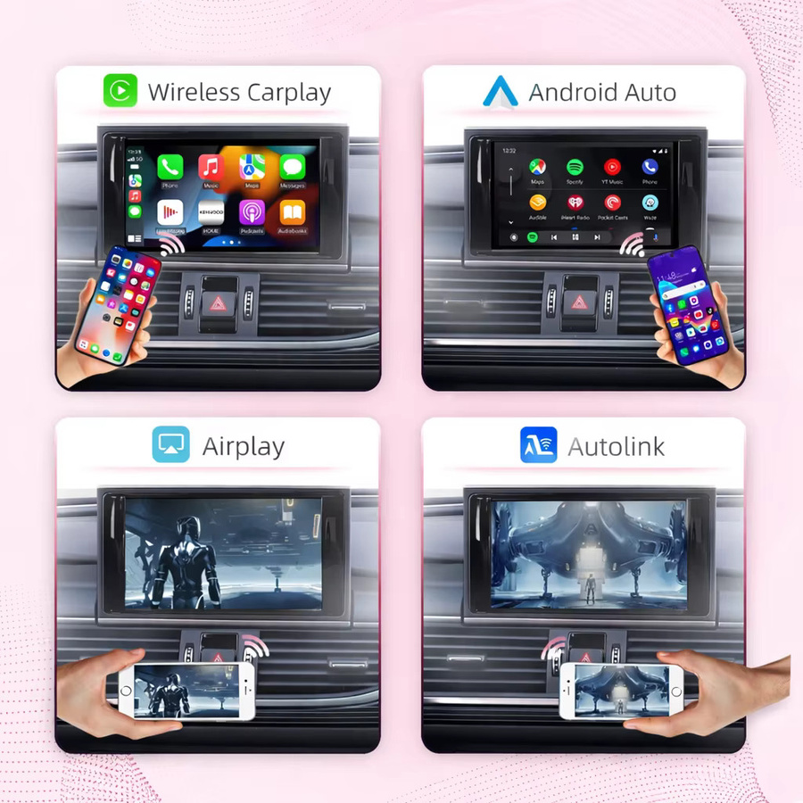 AUTOABC Wireless CarPlay und Android Auto Interface Modul für Audi A6 A7 mit HN+R System, Mirror Link und Bluetooth - Bild 3