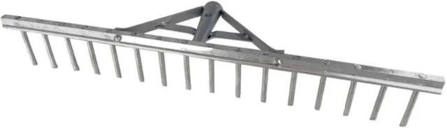 Galaflor Gartenrechen aus Aluminium in Silber mit Holzstiel - Bild 1