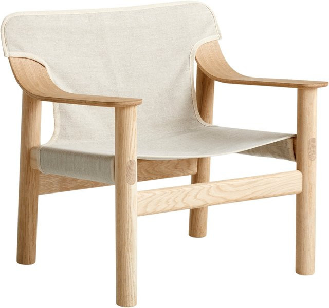 HAY Bernard Sessel in Beige mit Massivholzgestell und Canvas-Stoff - Bild 1