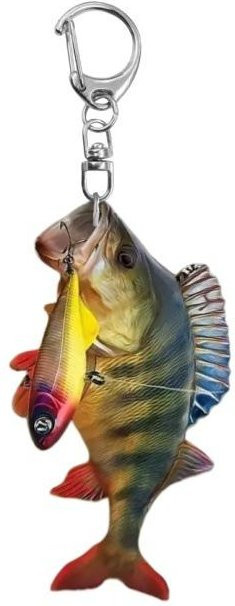 CHIC STUDIO Schlüsselanhänger Acryl, Barschfischen, Unisex, 5cm - Bild 1