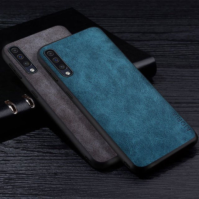 Premium PU Leder Handyhülle für Samsung Galaxy A50 A50s A40 A30s A10 A70 in Braun - Bild 1
