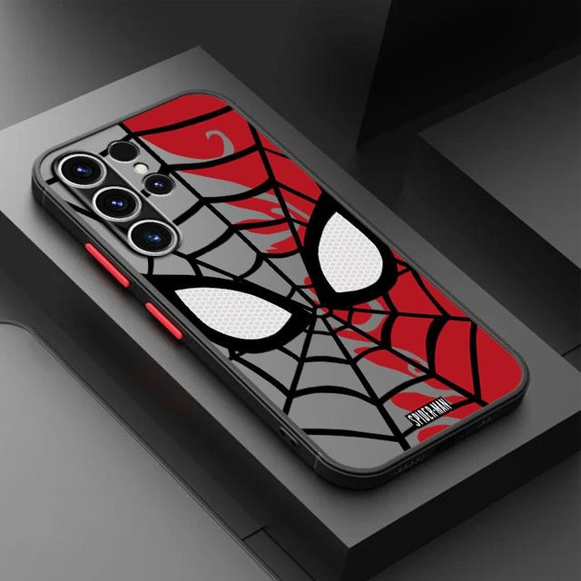 Marvel Spider Man Logo Schutzhülle für Samsung Galaxy S25 S24 S23 S22 S21 S20 S10 (Transparent/Schwarz/Rot) - Bild 1