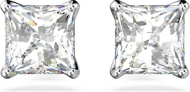 Swarovski Stilla Attract Ohrstecker, Rhodinierte, Zirkonia, Damen, weiß - Bild 1