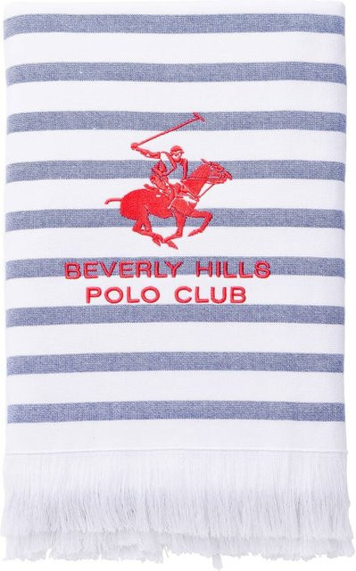 Polo Club Hamamtuch aus Baumwolle in Blau, B/L: 80 x 165 cm - Bild 1