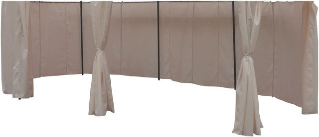 Lex 8er Set Seitenteile für Pavillon 5,3 x 3,5 m in Taupe, wasserabweisende Sichtschutz-Seitenwände aus Polyester - Bild 1
