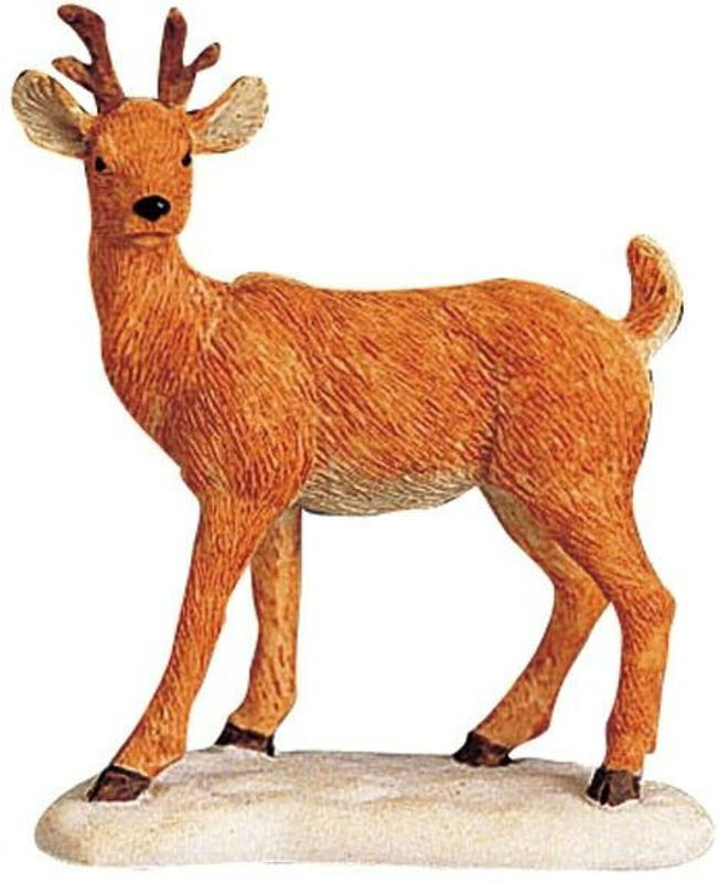 Lemax Figur Deer On The Hoof aus Kunstharz in Grau und Braun - Bild 1