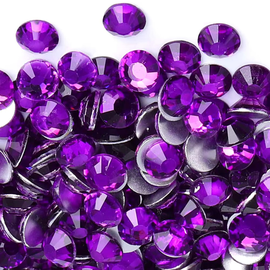 Strasssteine Royal Violet Lila Glitzer Glas Flatback, Charm DIY - Bild 5
