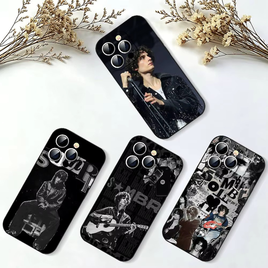 Singer S-Sombr Slim Stoßfeste Handyhülle für iPhone in Schwarz - Bild 2