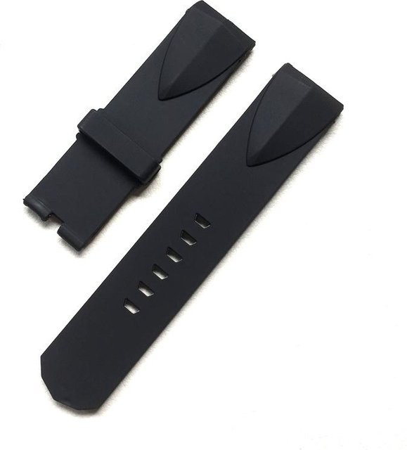 MERJUST Uhrenarmband Silikon, Schwarz, 24mm, Unisex - Bild 1