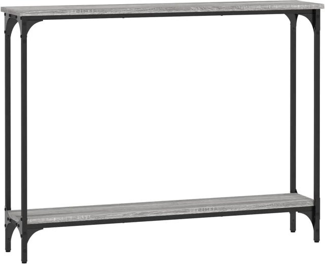 vidaXL Konsolentisch in Grau aus Holzwerkstoff und Metall mit industrieller Note, B/T/H: 100 x 22,5 x 75 cm - Bild 1
