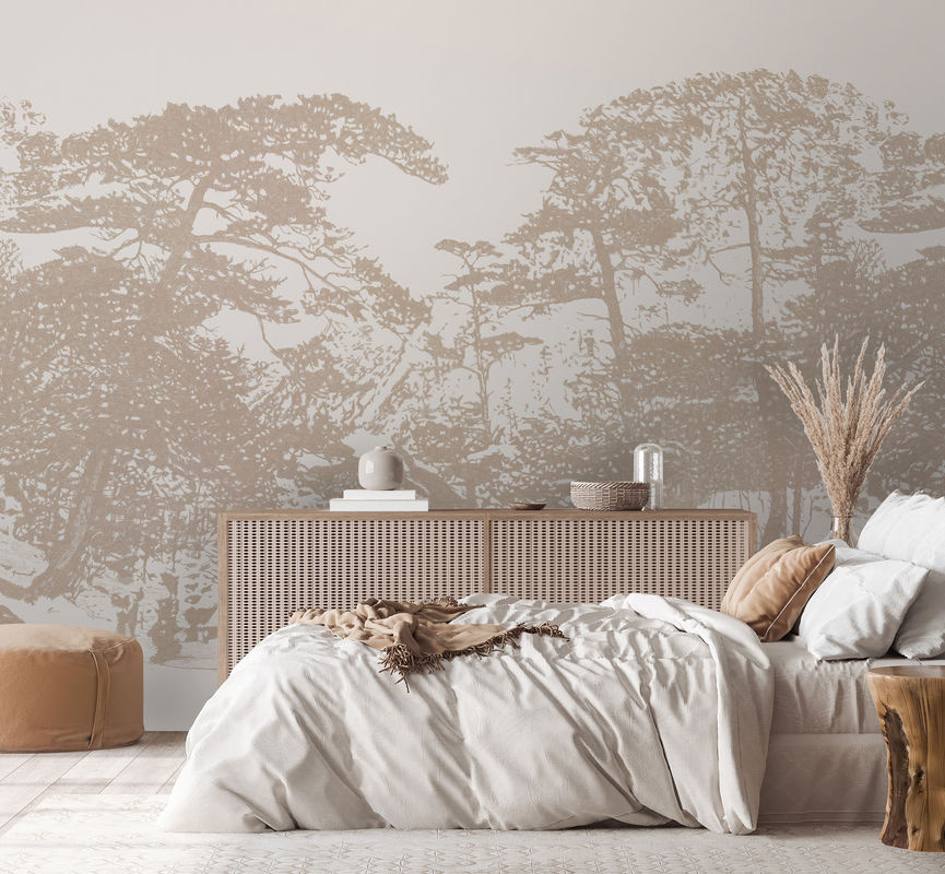Tenue de Ville Mural Ginkesai Wandtapete Modern Beige B: 400 cm, H: 300 cm - Bild 2