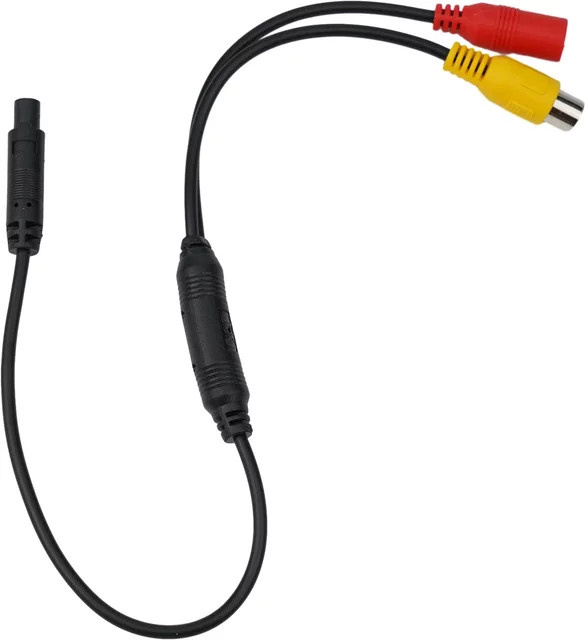 HpLive Auto CVBS Stecker auf 4-polige Buchse Umwandlungskabel für Rückspiegel DVR Parkplatz Backup Kamera Verbindungskabel - Bild 1
