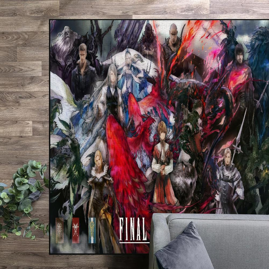 Final Fantasy XVI Bodenmatte Wucifang Jewelry geflochten multicolor B/T: 40 x 120 cm - Bild 3