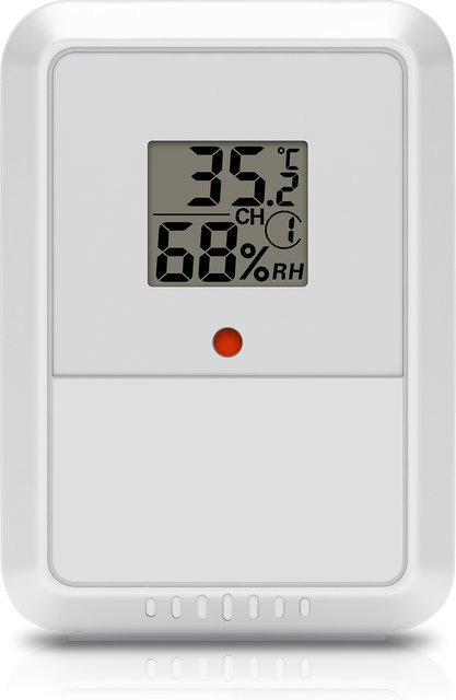 Urageuxy Kabelloser Temperatur- und Feuchtigkeitsmonitor in Weiß mit 433MHz Reichweite und °C/°F Umschaltfunktion - Bild 1