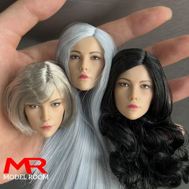 MAK Ye Head Sculpt Carving Model, 1/6 Scale, Female Soldier Action Figure Body Dolls - Bild 1