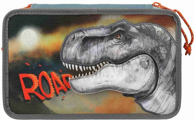 Depesche 3-Fach Federtasche Roar Dino World in Blau und Multicolour, Breite: 20 cm, Tiefe: 13 cm - Bild 1