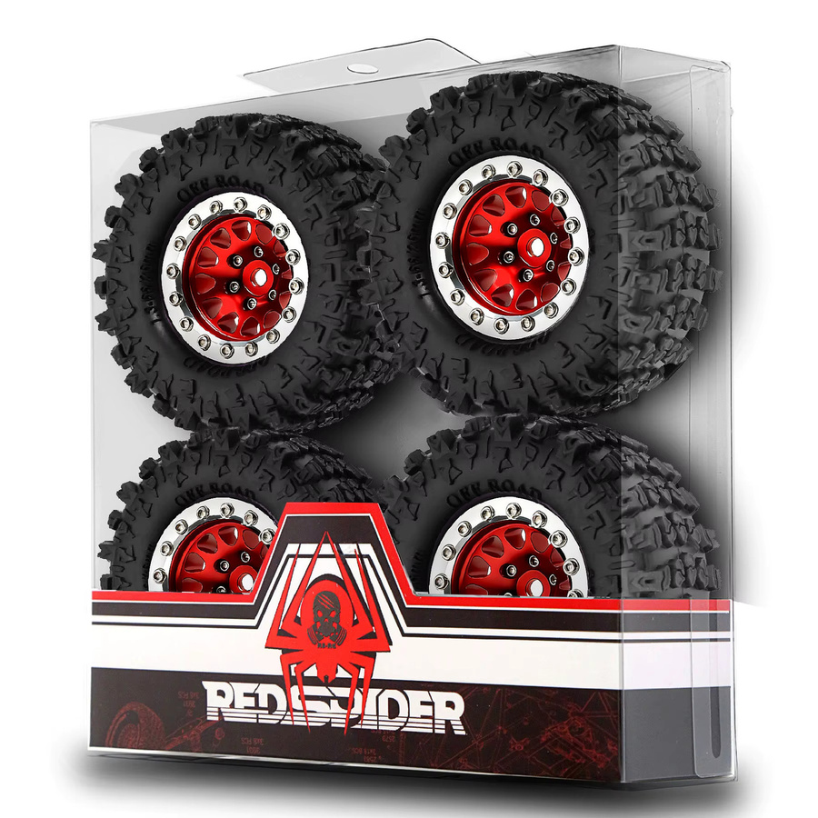 E-Star Hub Reifen Gummireifen mit Metallnabe, 4-teiliges Set, 1/12 - Bild 2