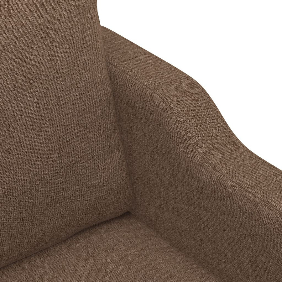 vidaXL 3-teilige Sofagarnitur mit Kissen aus Stoff in Braun - Bild 5