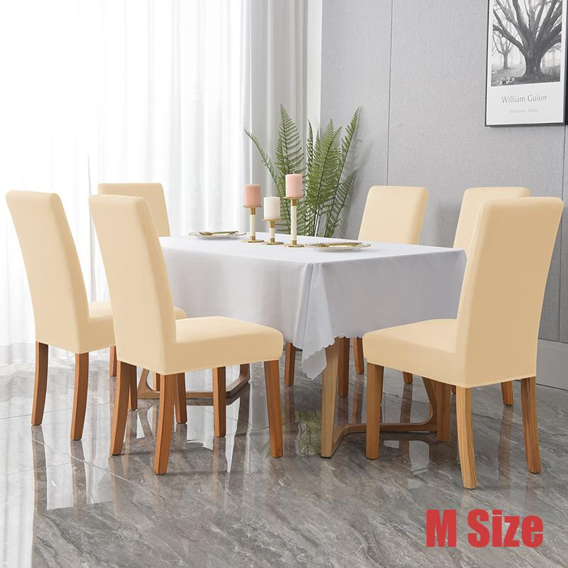 Yiran Furniture Stretch-Stuhlbezug mit hoher Rückenlehne für Esszimmer und Büro, einfarbig, Material: Polyester und Elasthan - Bild 3