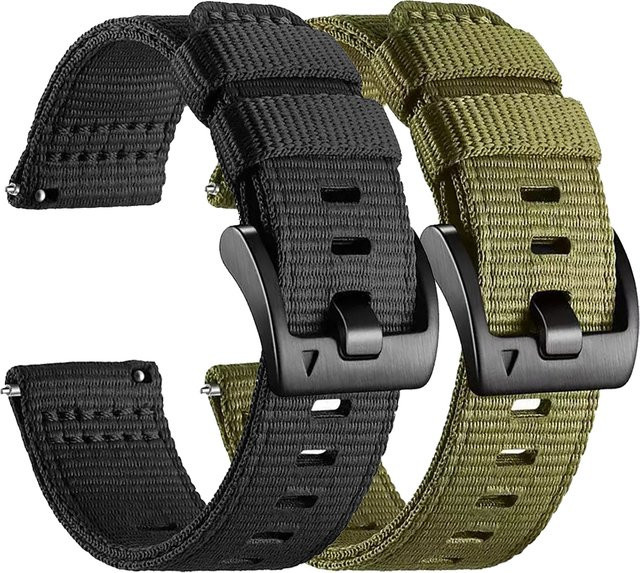 JSPSTA Uhrenarmband Canvas, 22 mm, beige, Unisex - Bild 1