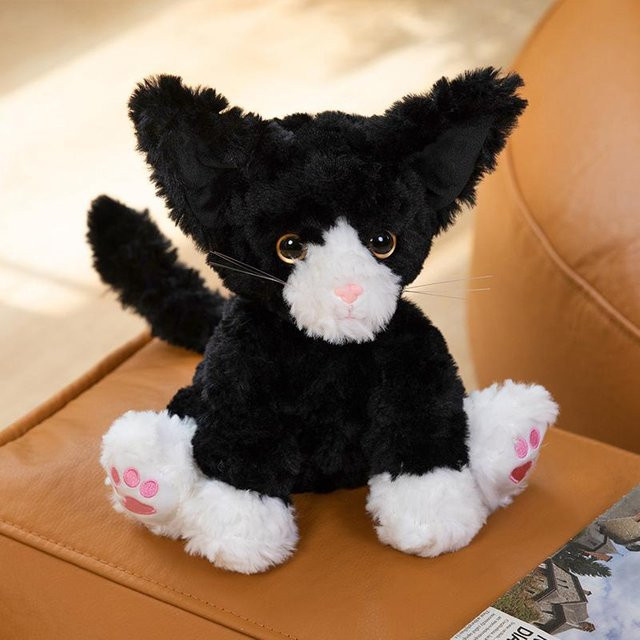BC Pet Supplies Plaime-Katzen-Plüschtier, Wurfkissen, Schwarz, ab 3 Jahre - Bild 1