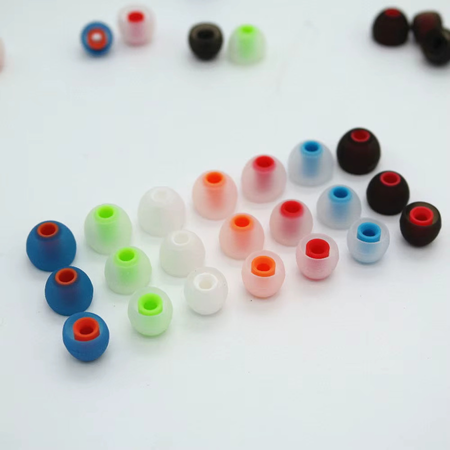 12 Stück universelle In-Ear Silikon Ohrstöpsel Ersatz für Kopfhörer in Weiß und Multicolour mit 3,8 mm Anschluss - Bild 2