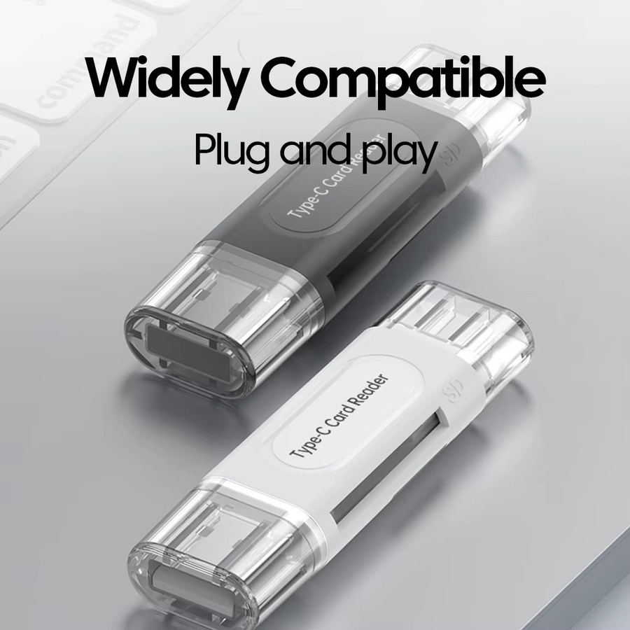 Elough 4-in-1 Kartenleser für iPhone 16 15 und Laptop, USB-C Typ C SD und TF Kartenadapter, Schwarz - Bild 5