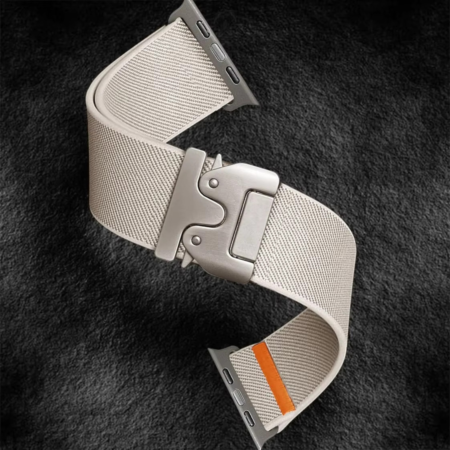 Nylonarmband, geflochtenes elastisches Armband, Weiß, Unisex - Bild 2
