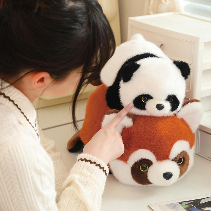 Bai Fen Bai Toys Wendbarer Panda zum Waschbären Plüschtier roter Panda - Bild 2
